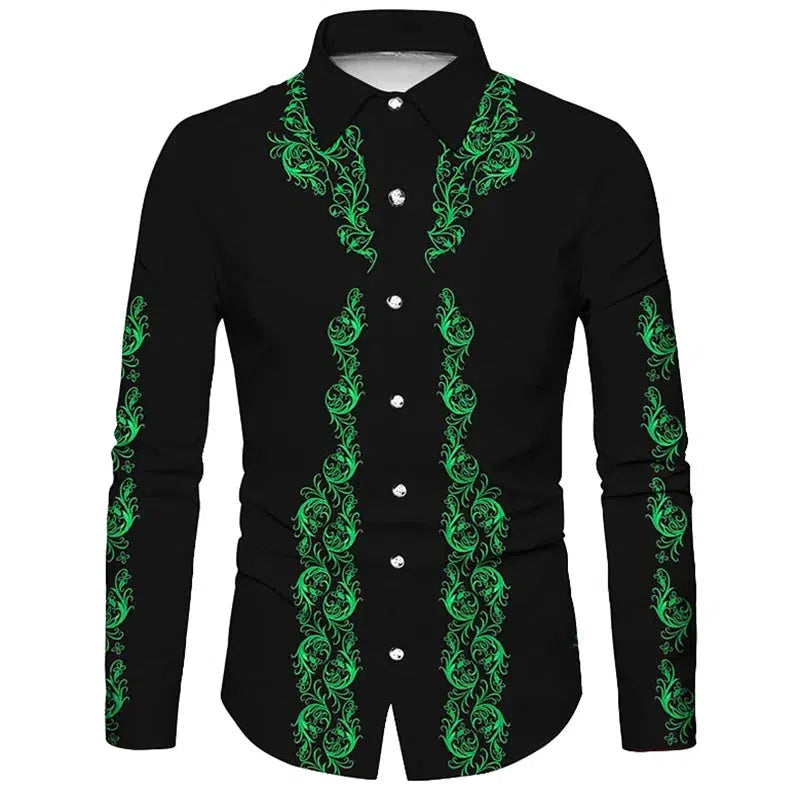 Mens Casual Shirt Long Sleeved V-neck Clothing-Bennys Beauty World