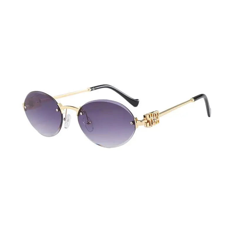 Oval Rimless Sunglasses | UV400 Anti-Glare Unisex Eyewear