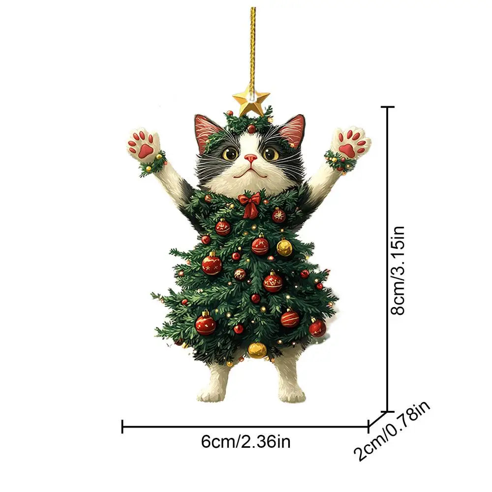 Christmas Cat Pendant Halloween Cartoon Animal Decor