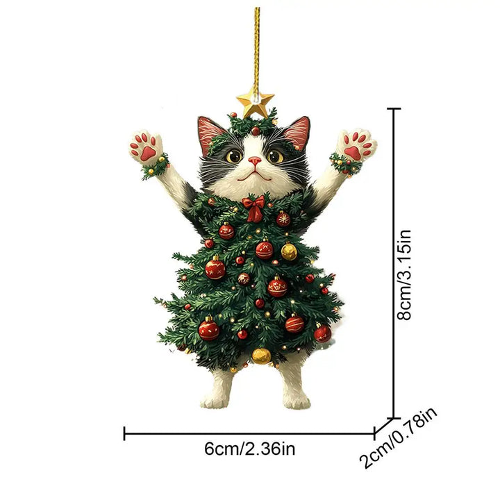 Christmas Cat Pendant Halloween Cartoon Animal Decor