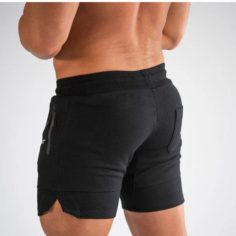 Sports Shorts for Men Beach Shorts Zip Pocket Bodybuilding Sweatpants