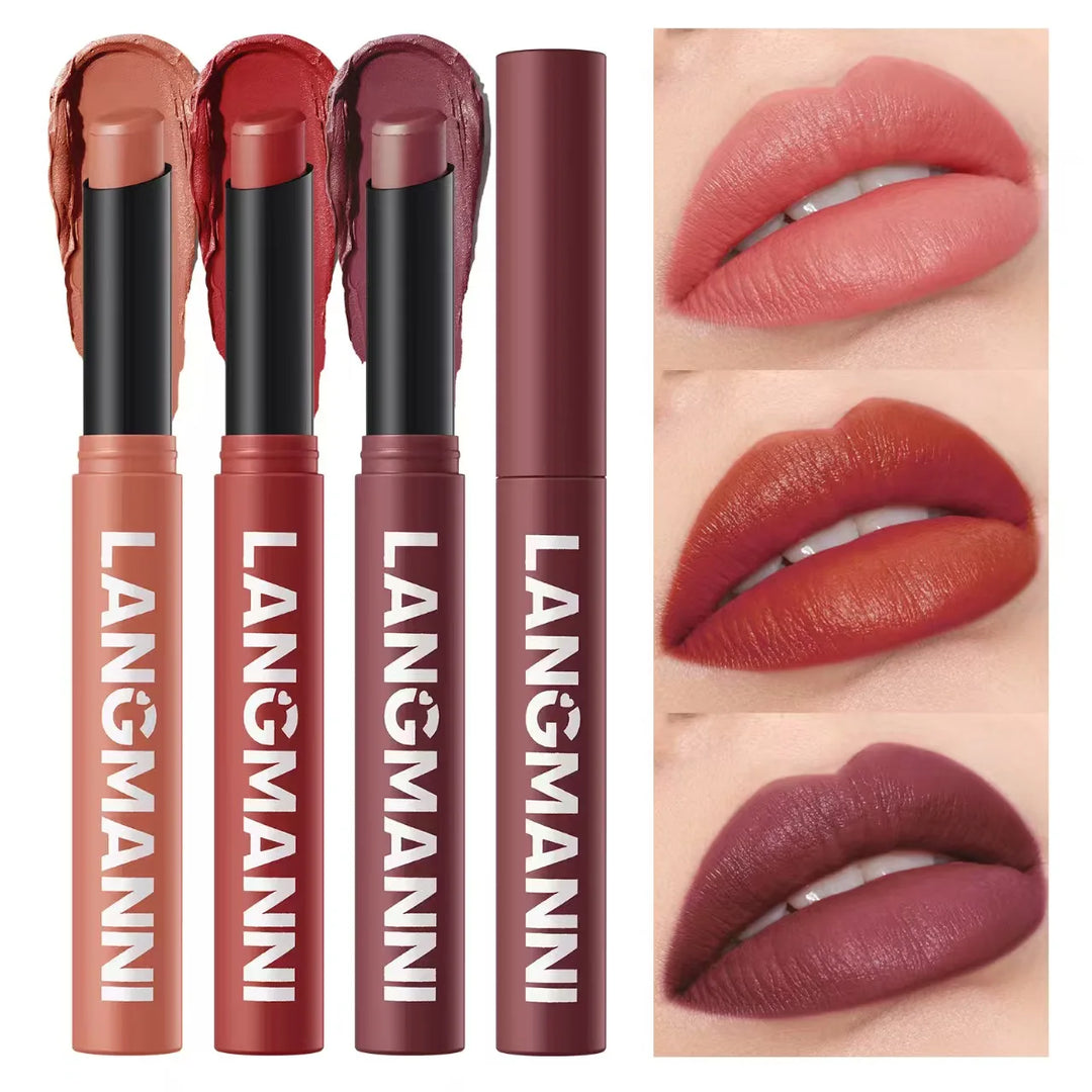 Twelve-color Matte Lipstick Pearly Highlighter Eyeshadow Stick