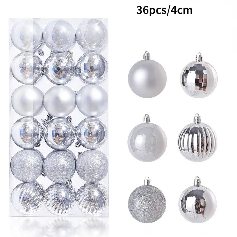 1Box 24/36pcs Christmas Ball Christmas Tree Ornament