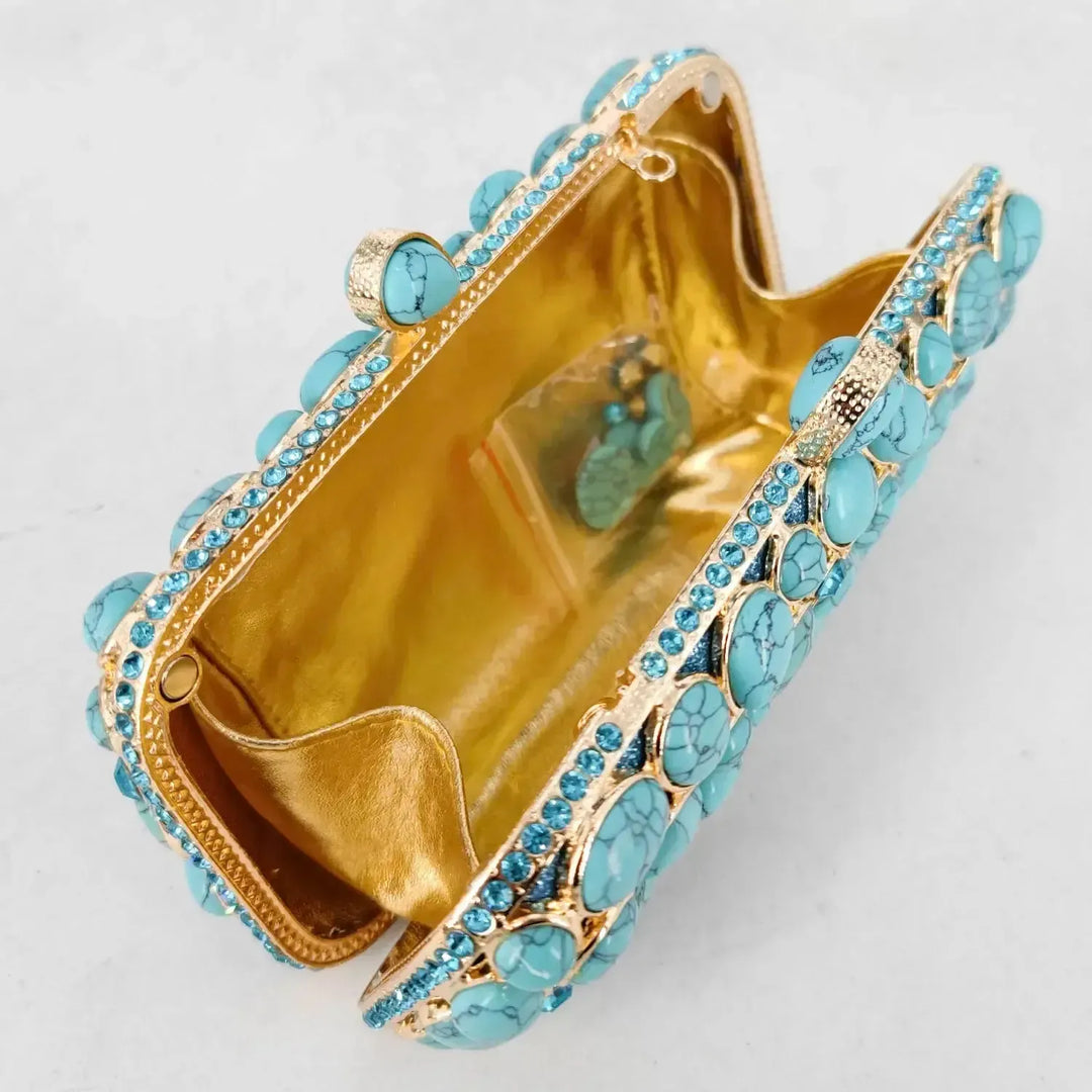 Crystal Minaudière Evening Clutch Bag – Women&