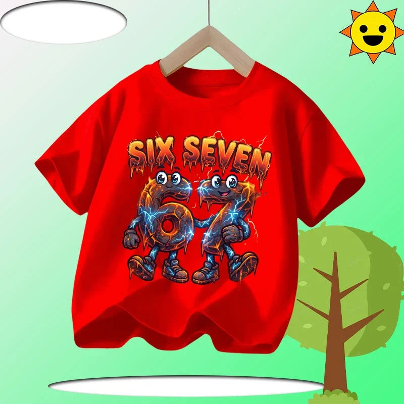 Kids Funny Printed Cotton T-Shirt