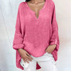 Womens Large Size Blouse Loose Solid Color Shirts-blouse-Bennys Beauty World
