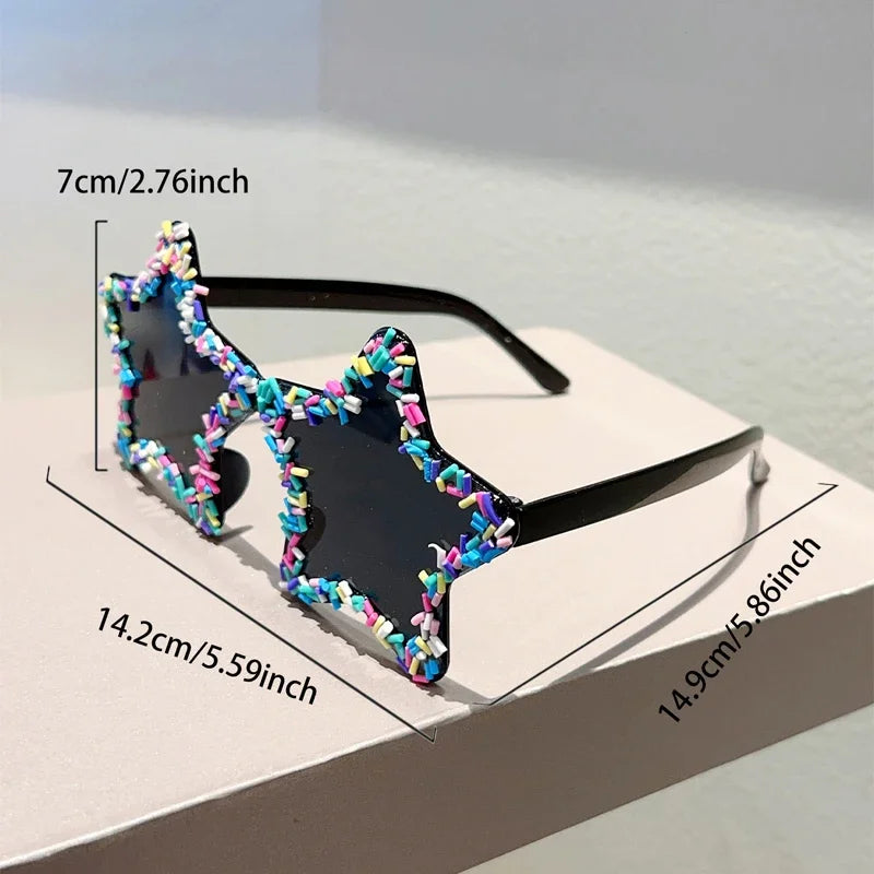 Star-Shaped Sunglasses | UV400 Gradient Beach &amp; Party Shades