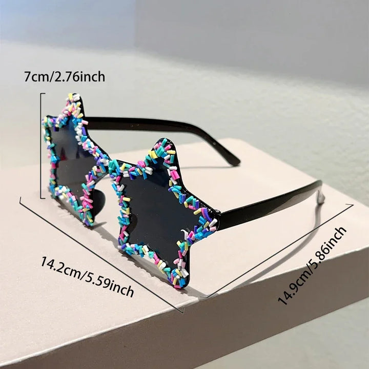 Star-Shaped Sunglasses | UV400 Gradient Beach &amp; Party Shades