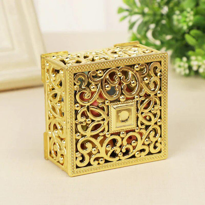 Mini Treasure Storage Jewelry Box Retro Gold Foil Candy Necklace Earring Bead Trinket Box Small Wedding Decor Party Favor Gift-Arlik interiors