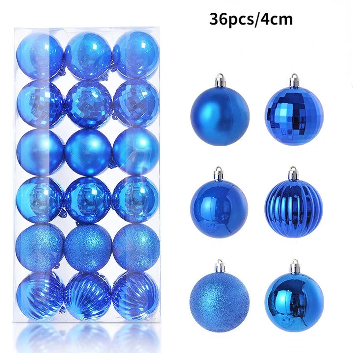 1Box 24/36pcs Christmas Ball Christmas Tree Ornament