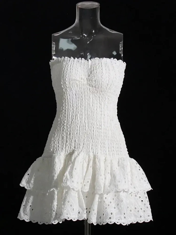 Women's Strapless Cut-Out Mini Dress-Dresses-Bennys Beauty World
