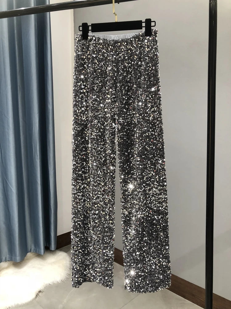 Women's Fashion Trendy Sparkling Gold Pants