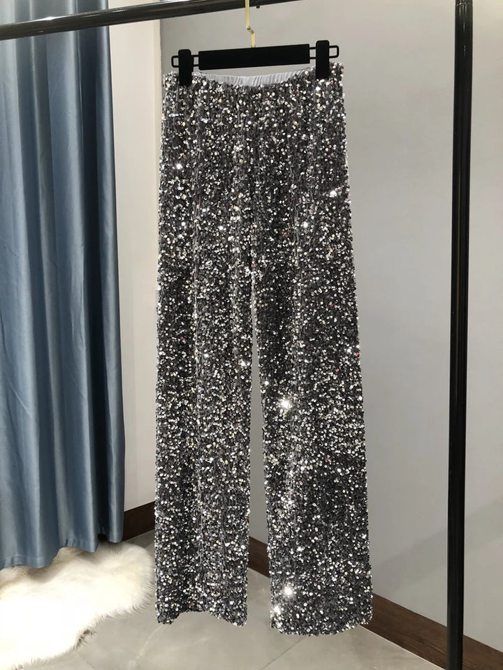 Women's Fashion Trendy Sparkling Gold Pants