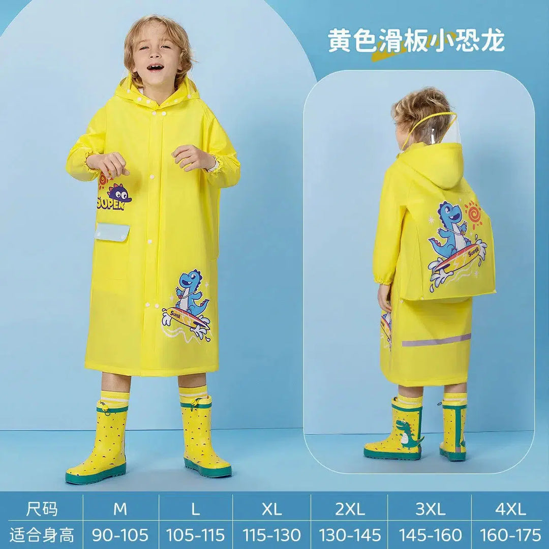 Waterproof Kids Rain Coat Portable Cartoon Rainwear Suit-Suit-Bennys Beauty World