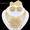 Women's Jewelry Set Italy Elegant 18k Gold Plated Women Necklace Earring-Jewelry-Bennys Beauty World