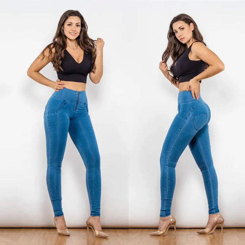 Women Sports and Leisure Jeans High-Quality Fitness Pants Comfortable Yoga Leggings Big Elastic Tights-Bennys Beauty World