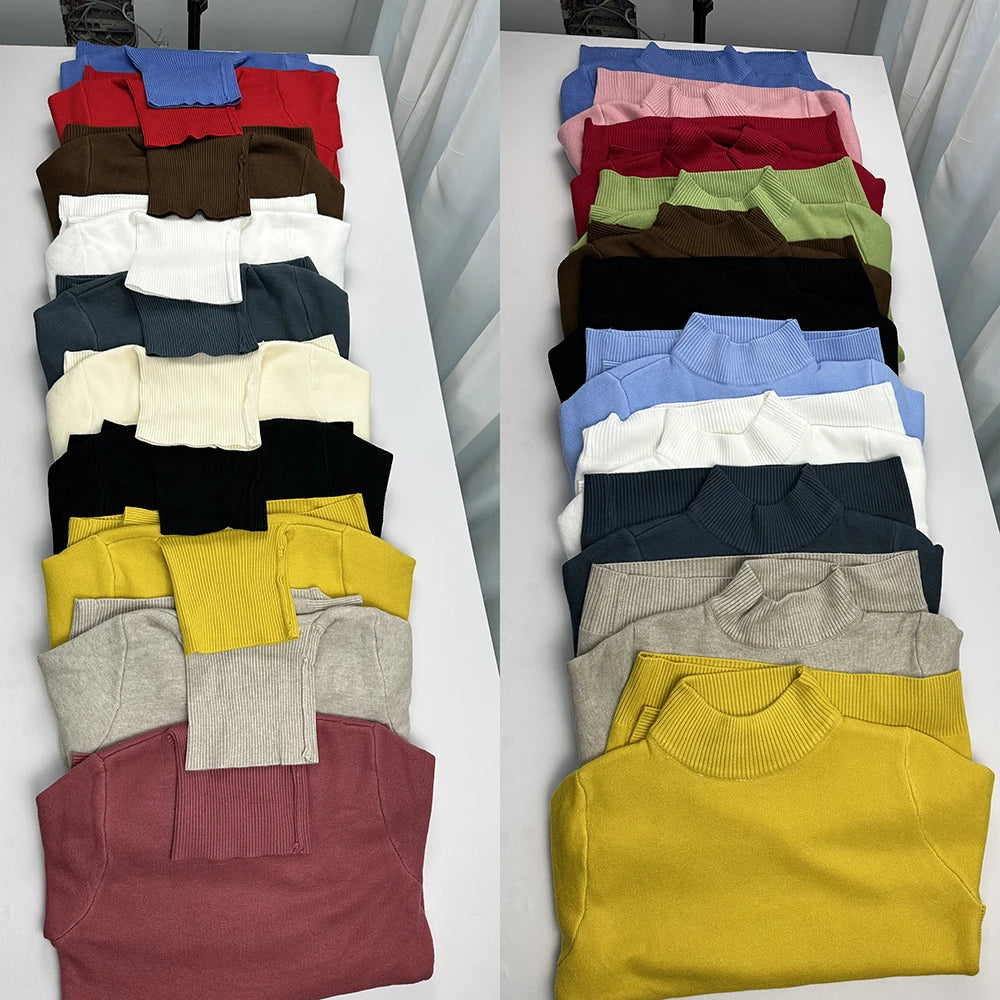 Women’s Turtleneck Velvet-Lined Winter Sweater
