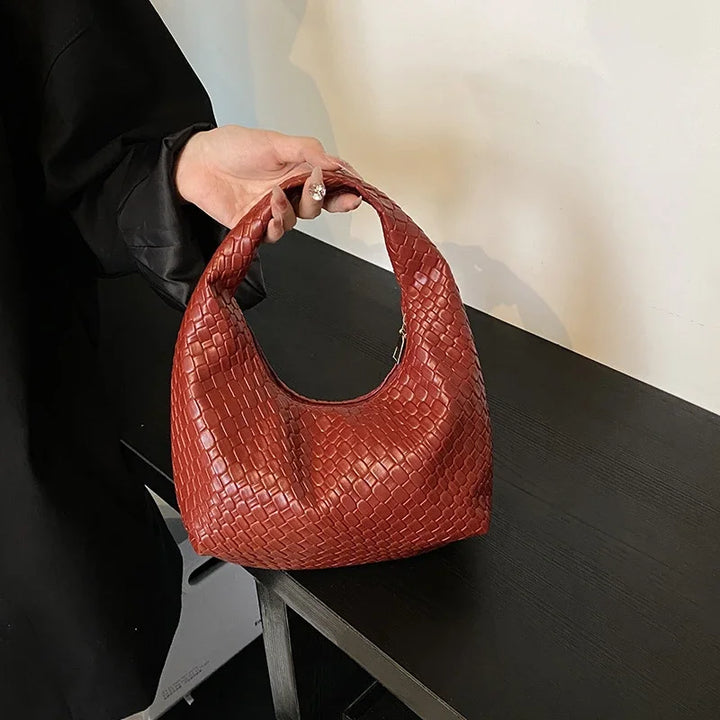 Women Classic Fashion Woven Embossed Handbags