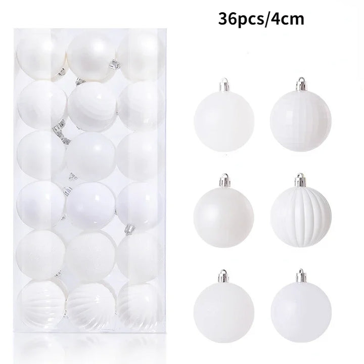 1Box 24/36pcs Christmas Ball Christmas Tree Ornament