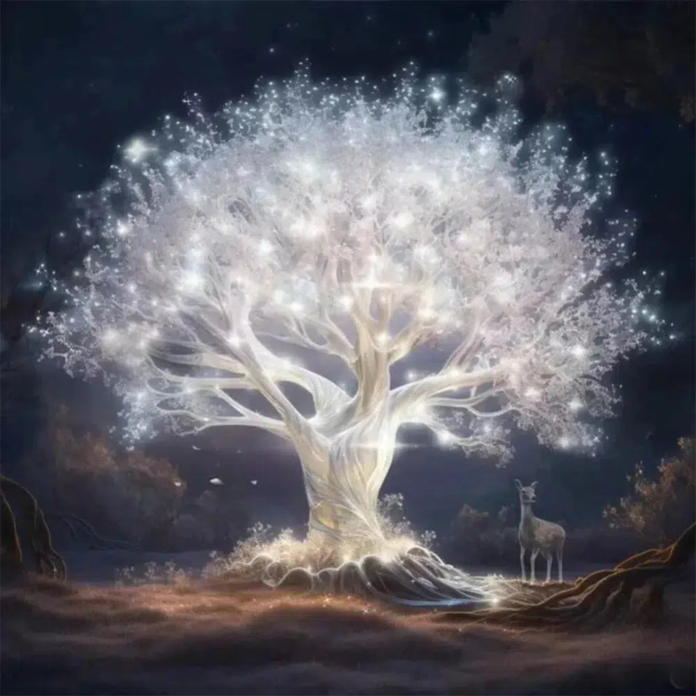 Fantasy White Tree Of Life Poster Prints For Living Room Decor-Art-Arlik interiors