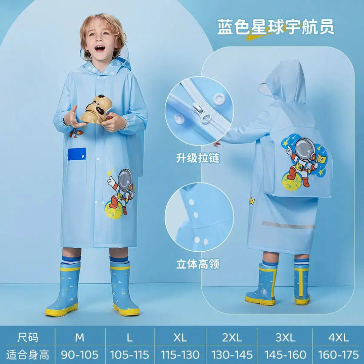 Waterproof Kids Rain Coat Portable Cartoon Rainwear Suit-Suit-Bennys Beauty World