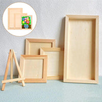 Wooden Clay Frame 3D Picture Frame Blank Art Puzzle Bracket Frame Setting Display Stand DIY Photo Poster Home Decoration-Arlik interiors