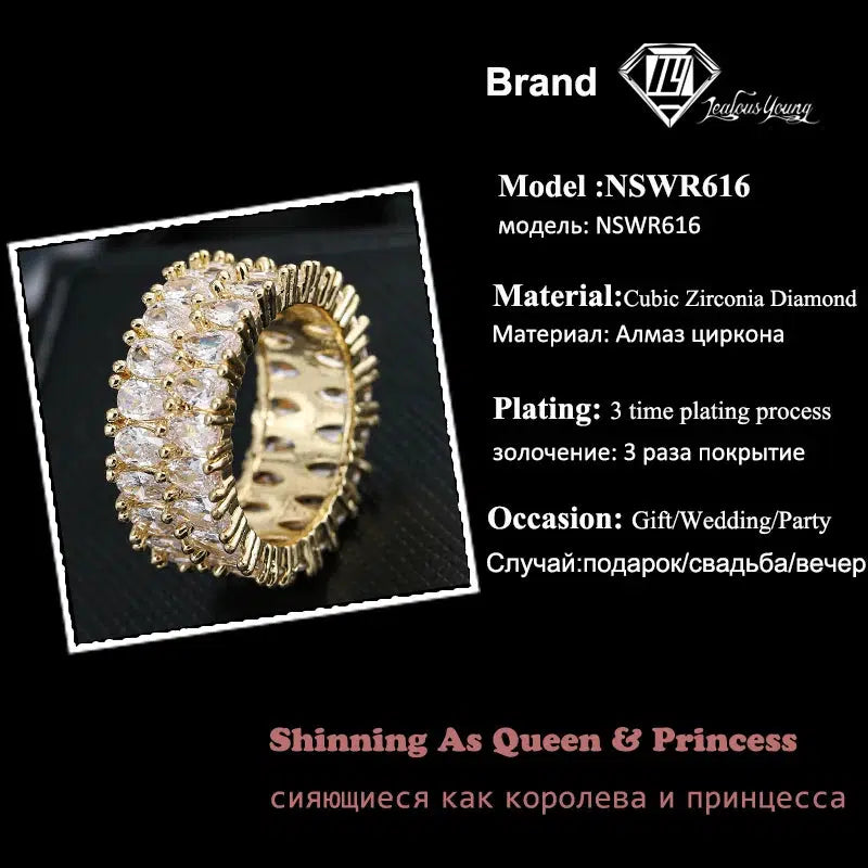 Classic Women's Jewelry Hand Made Cubic Zirconia Ring for Women