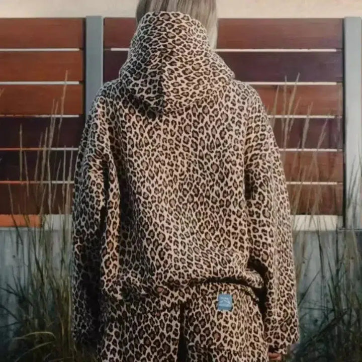 Leopard Print Hoodies Women