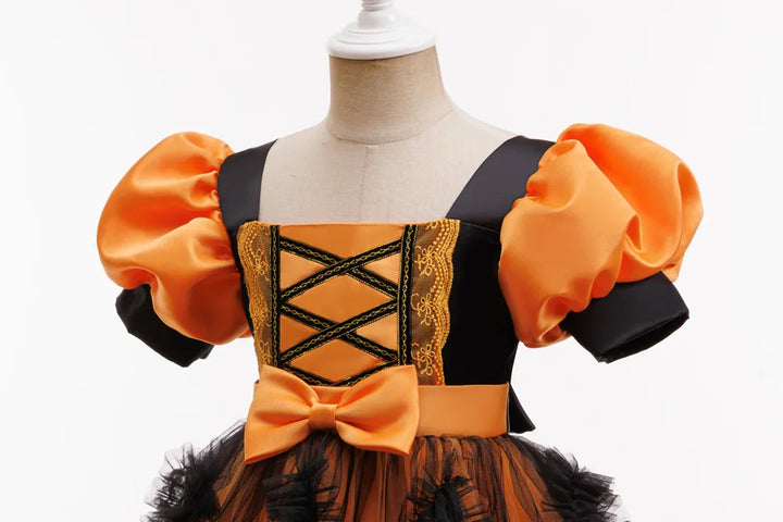 Halloween costume girls cosplay dress + pumpkin full set