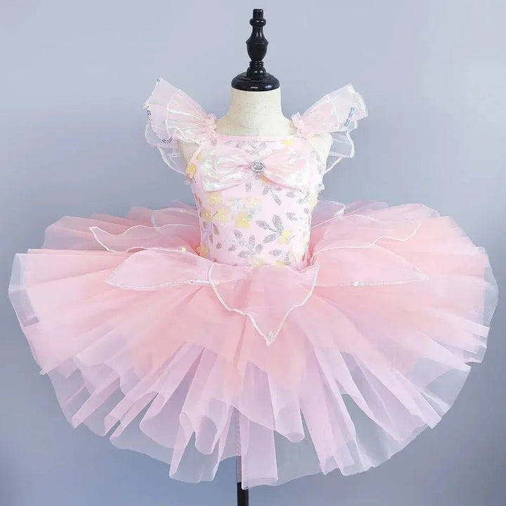 Girls Ballet Tutu Dress – Sleeveless Dance Leotard &amp; Skirt - Bennys Beauty World