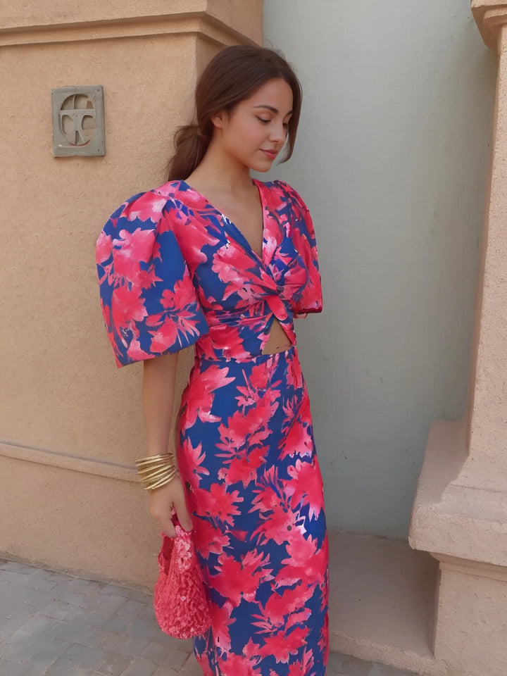 Elegent Deep V Neck Long Dresses For Women-Dresses-Bennys Beauty World