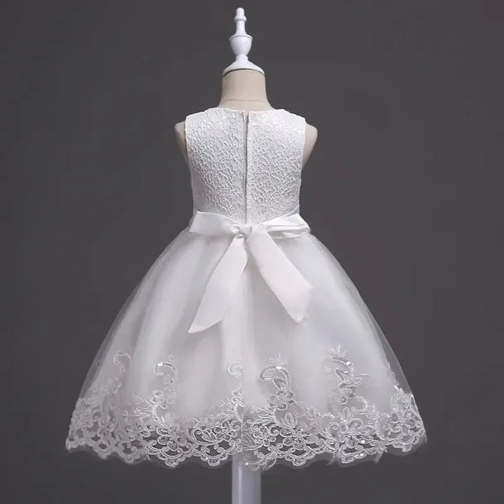 Baby Girl Dresses Bow Kids Baptism Dress-Dresses-Bennys Beauty World