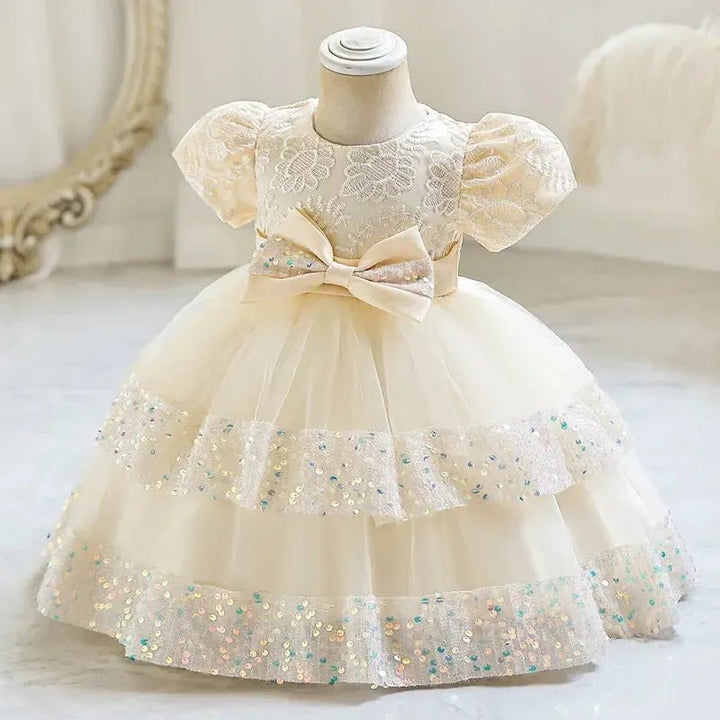Girls Floral Princess Ball Gown – Formal Dress Ages 1–6 - Bennys Beauty World