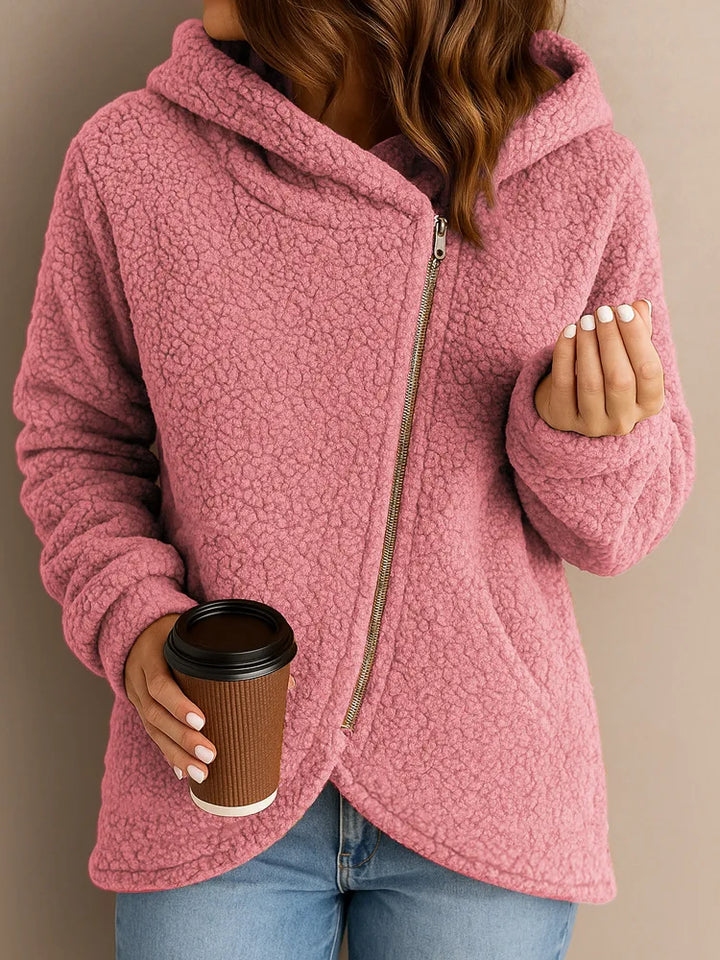 Women's Warm Thickened Fleece-lined Sweatshirt Y2k Clothes Woman Hooded Top Zipper Cardigan Winter Trendy Style Lamb Wool Jacket
