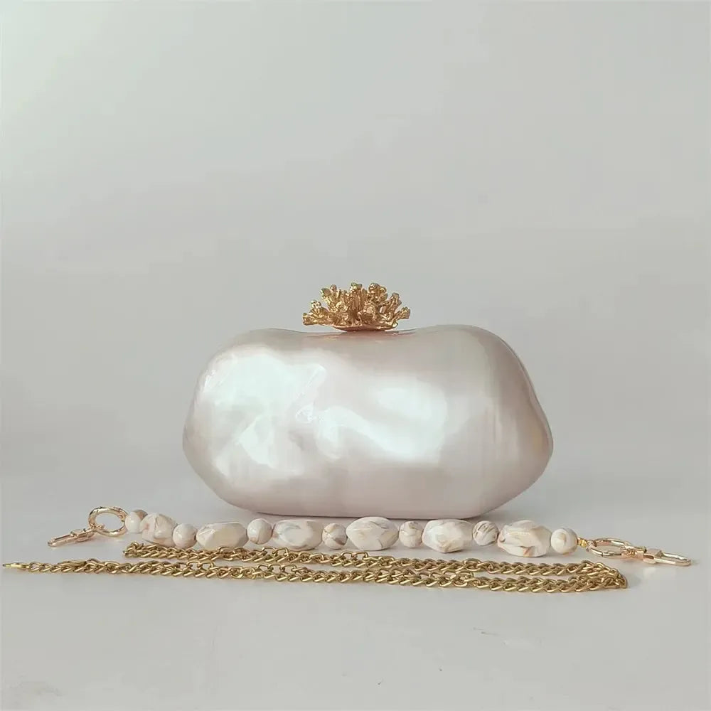 Acrylic Shell Clutch Bag – Women&