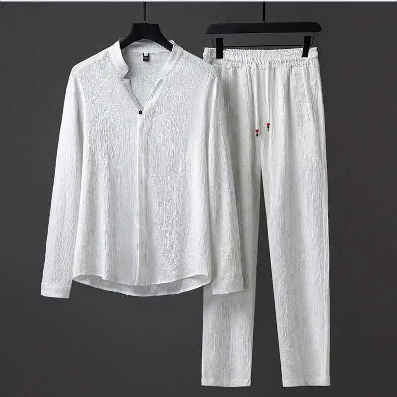 Men's Long Sleeve T-shirt And Pant Set