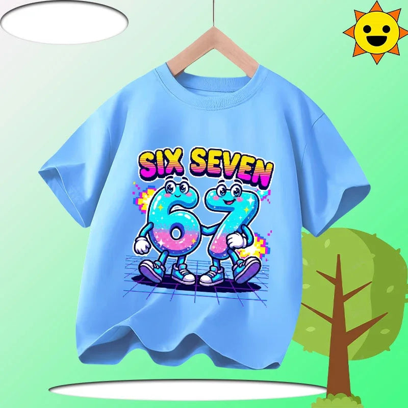 Kids Funny Printed Cotton T-Shirt