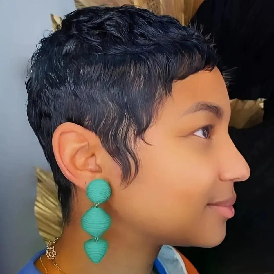 Pixie Cut Human Hair Wig – Short Straight Brazilian Remy Hair-Wig-Bennys Beauty World