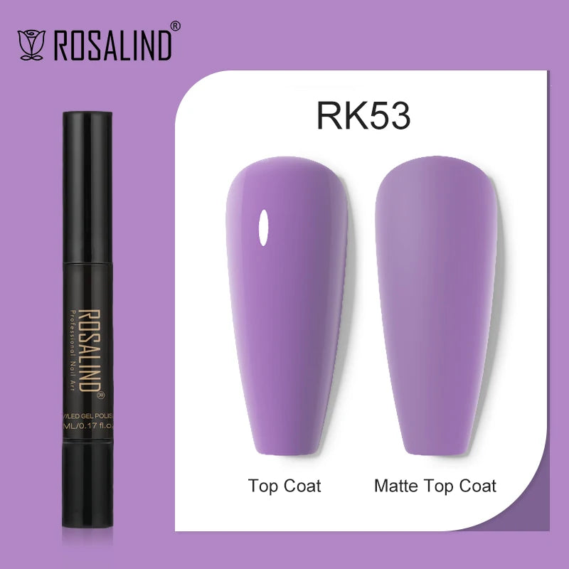 ROSALIND Nail Gel Pen Nail Gel Polish Soak Off UV LED Top Coat