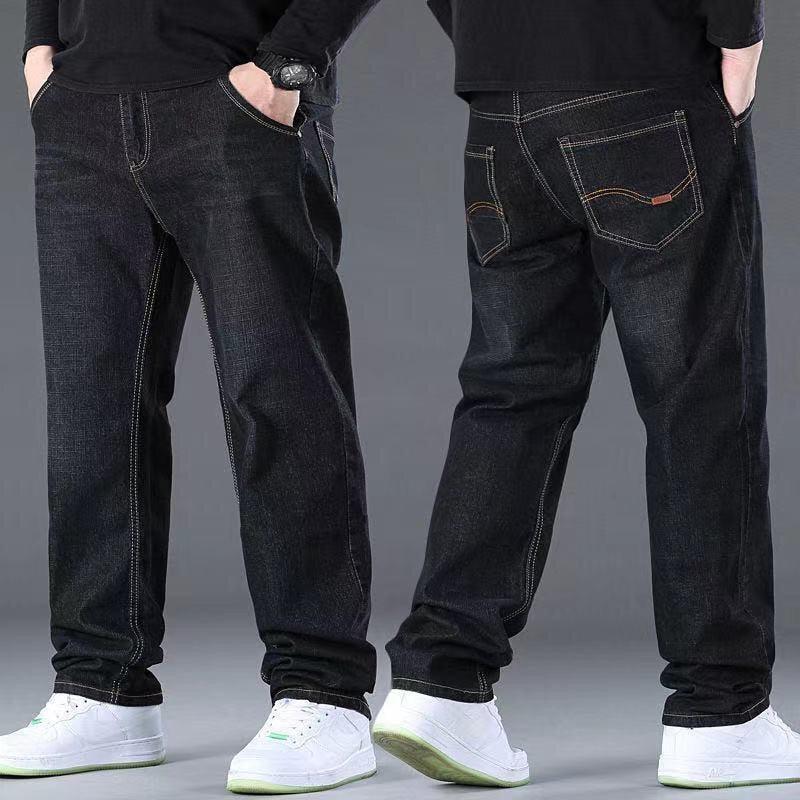 Men Jeans Oversize Black Blue Loose Casual Pants-pants-Bennys Beauty World