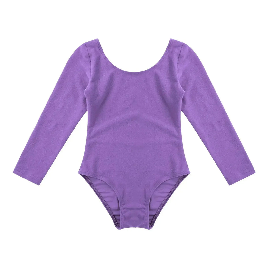 Girls Long Sleeve Ballet Leotard – Gymnastics Bodysuit - Bennys Beauty World