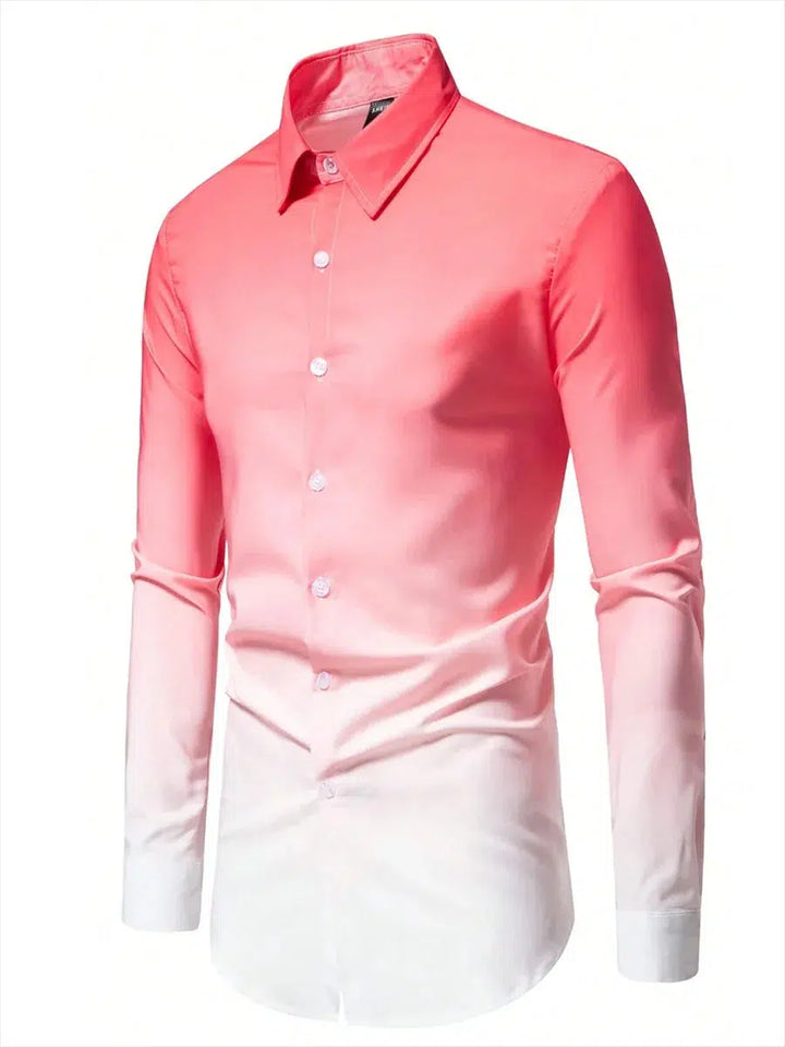 Men's Business Casual Printed Shirt-Bennys Beauty World