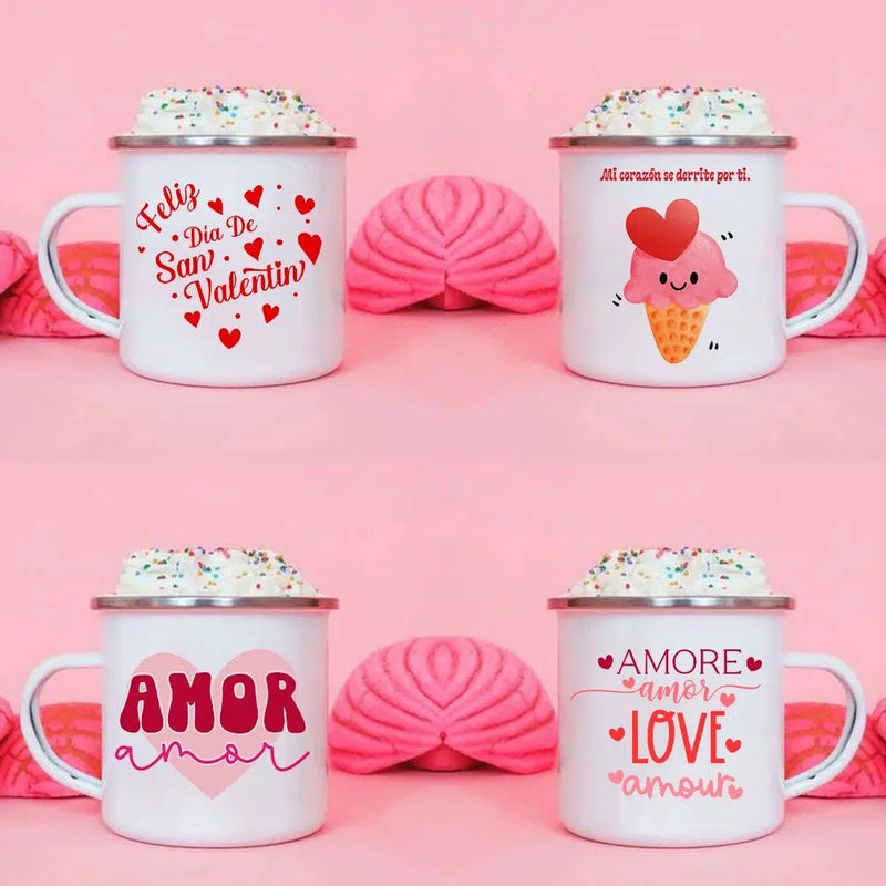 Happy Valentines Day Print Coffee Cup