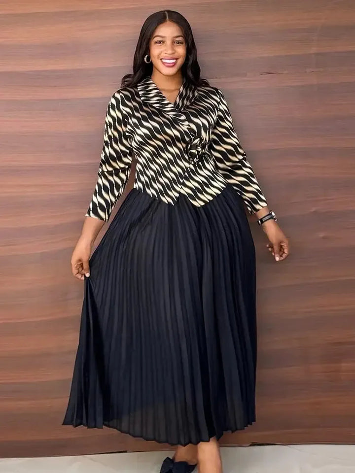 Plus Size Luxury Dresses For Women Elegant And Beautiful Gowns Miyake Pleated Dress Party Evening Prom Formal Female Fashion-Bennys Beauty World
