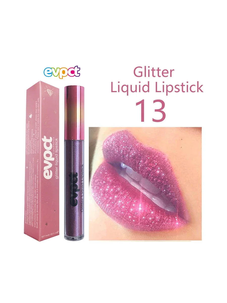 15 Colors Sexy Shimmer Diamond Glitter Matte Lip Gloss