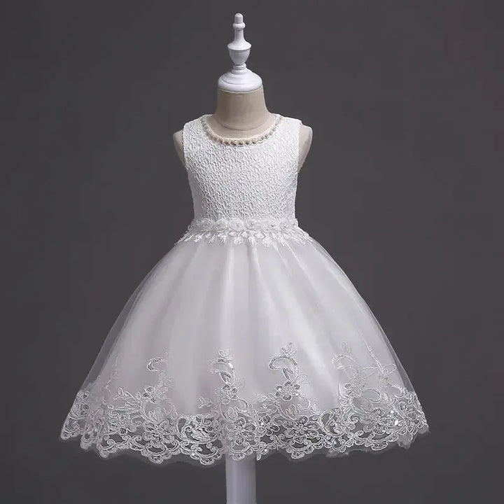 Baby Girl Dresses Bow Kids Baptism Dress-Dresses-Bennys Beauty World