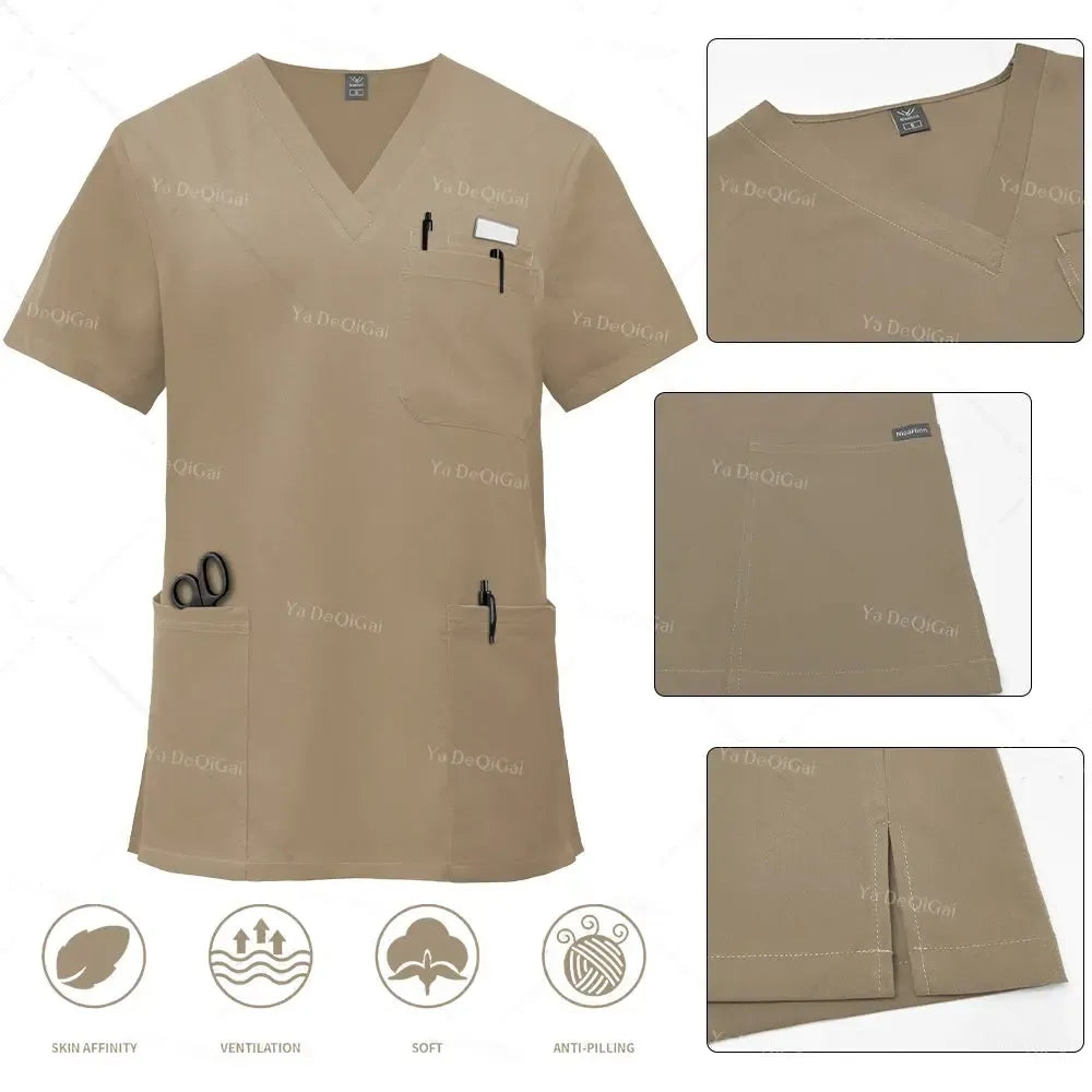 Unisex Medical Scrubs Set – With Pockets-Scrubs-Bennys Beauty World