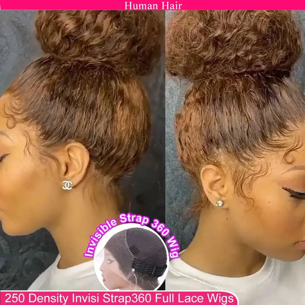 360 Full HD Lace Frontal Wig | Deep Wave | Invisible Strap