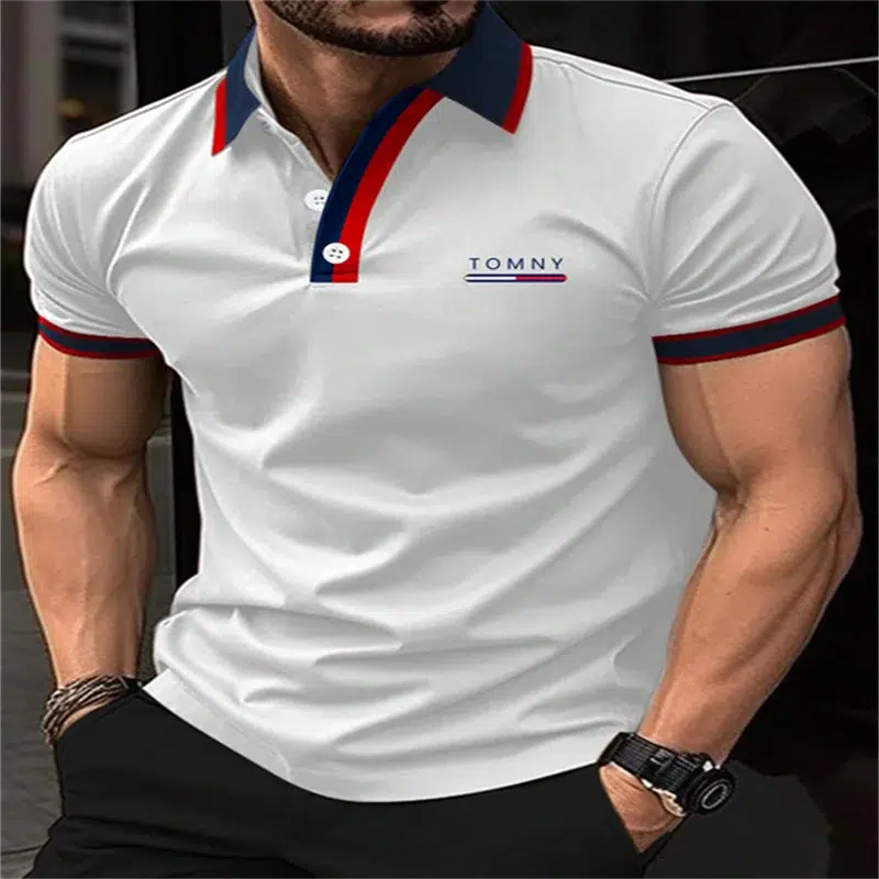 Fashion Boutique Men's Polo Shirt Summer Short sleeve Top-shirt-Bennys Beauty World