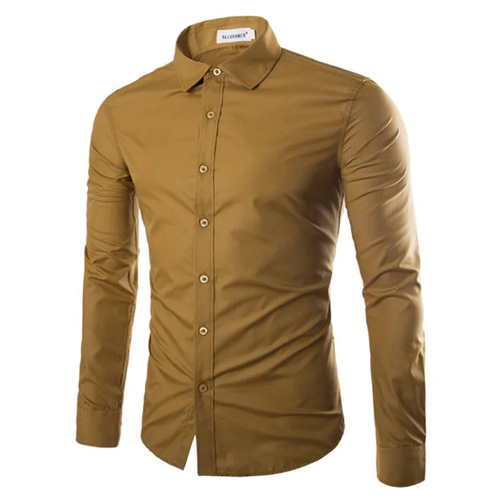 Men's Candy Color Long Sleeve Shirt Casual Fashion for Spring & Summer-Shirt-Bennys Beauty World